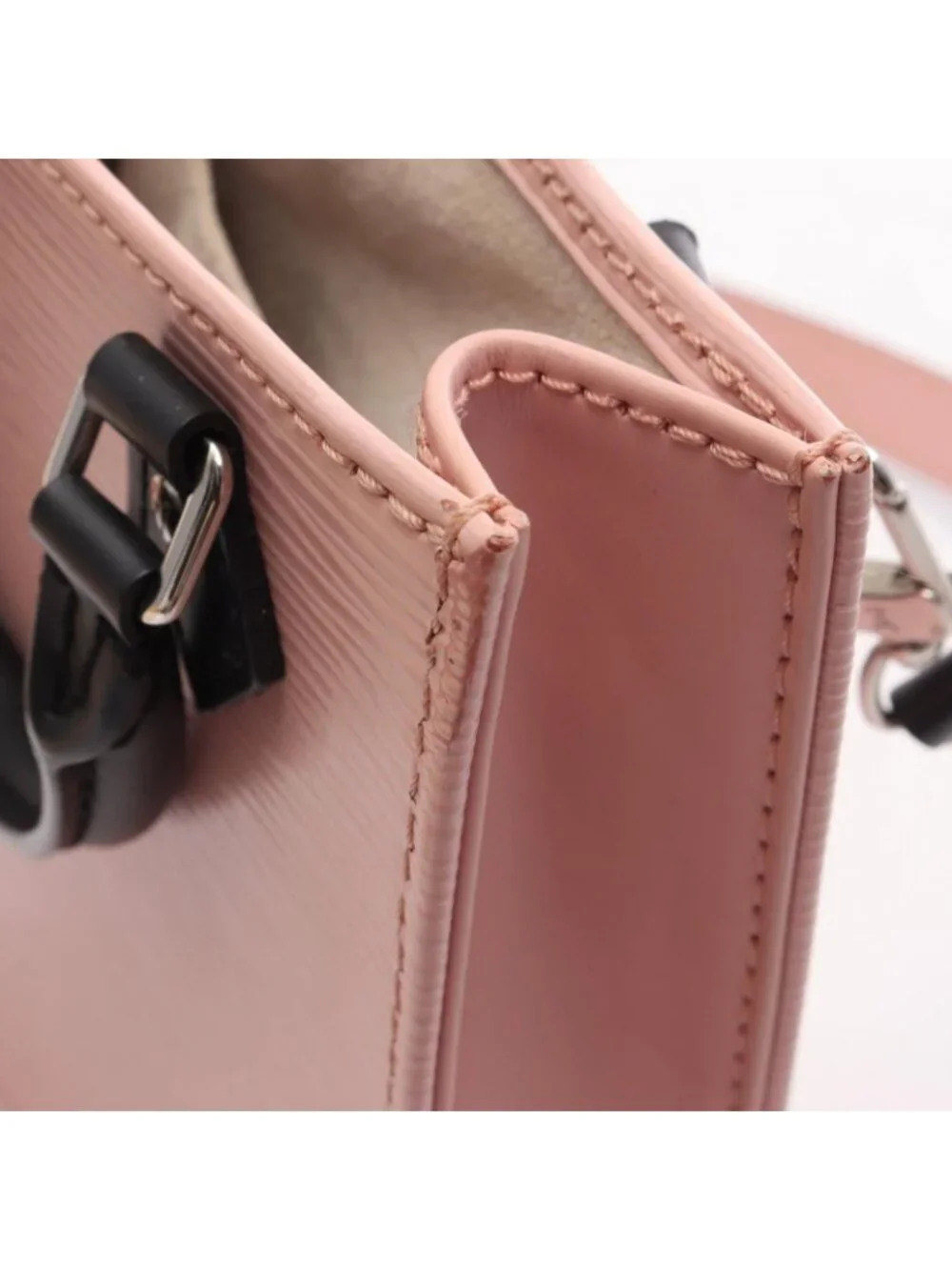 Louis Vuitton Petite Sac Plat 2-Way Rose Ballerina Leather Handbag